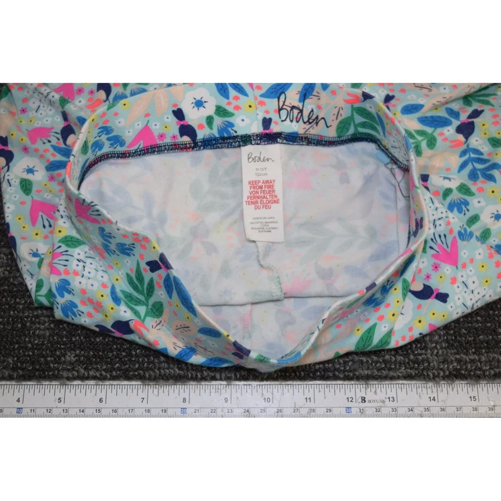 Boden Fun Bird Tropical Print Pull On Pants PJ Bottoms GIRLS 11 12